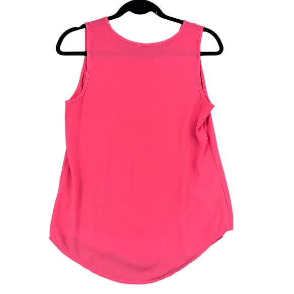 Soprano Pink Sleeveless Lightweight Round Neck Chest Pocket Blouse Top Medium - Picture 2 of 6